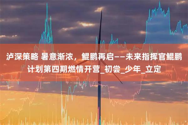 泸深策略 暑意渐浓，鲲鹏再启——未来指挥官鲲鹏计划第四期燃情开营_初尝_少年_立定