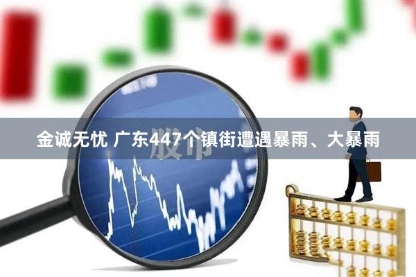 金诚无忧 广东447个镇街遭遇暴雨、大暴雨